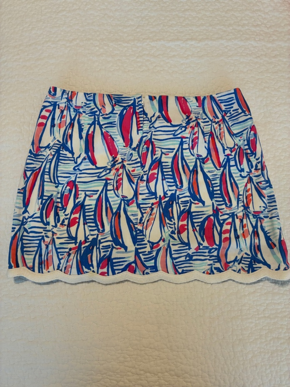 Lilly Pulitzer White Blue Pink Sailboat Print Skort - Picture 2 of 7